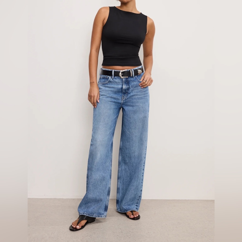 Good American Blue Wide Leg Jeans